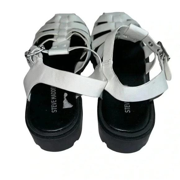 Steve Madden Off-White Fisherman Close To Sandal Girls Size 3 - Picture 7 of 8